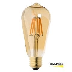Ecolıte Led Vıntage Gold E27 7,5W Dimmerable Mantar Ampul 220V 2200K Sarı Işık