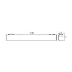 Braytron  Magnet Wallwasher Sabit 44CM 18W 48V 4000K