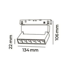 MOL6132 CCT 3000K 4000K 6500K 6 WATT HAREKETLİ MERCEKLİ MAGNET AYDINLATMA