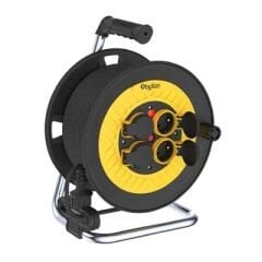 Bylion Plastik Makara 25 m 3X2,5 mm TTR Siyah Kablo Kapaklı H07Rnf