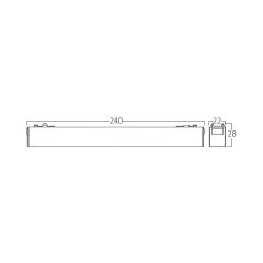 Braytron LNS220 Magnet Wallwasher Sabit 22CM 12W 48V 3CCT