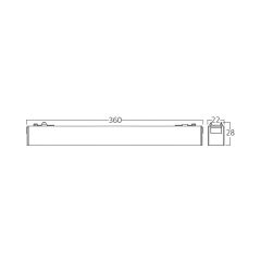 Braytron LNS330 Magnet Wallwasher Sabit 44CM 18W 48V 3CCT