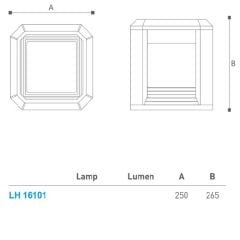 Led Set Üstü E27 Duylu Armatür Lh-16101