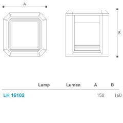 Led Set Üstü E27 Duylu Armatür Lh-16102