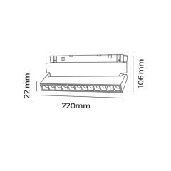 MOL6033S S SERİSİ 12 WATT HAREKETLİ MERCEKLİ MAGNET AYDINLATMA