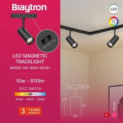 Braytron TRC045 Magnet Ray Spot 10W 48VDC 3CCT