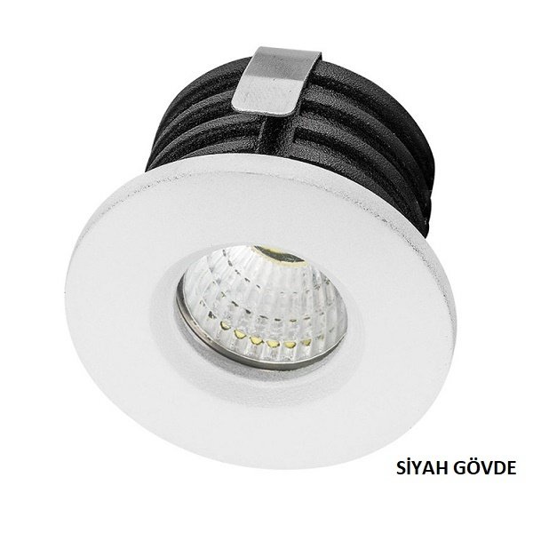 Ack 3W Siyah 6500K Sıva Altı Led Spotlıght