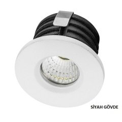 Ack 3W Siyah 6500K Sıva Altı Led Spotlıght