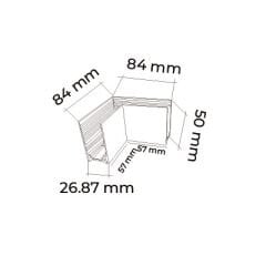 MOL6122 BEYAZ SIVA ÜSTÜ L KÖŞE DÖNÜŞ KASASI