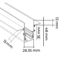 MOL6002 LA VİLLA 2 METRE TRİMLESS MAGNET RAY