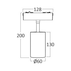Braytron TRC045 Ultra Slim Led Magnet Ray Spot 10W 48VDC 3CCT