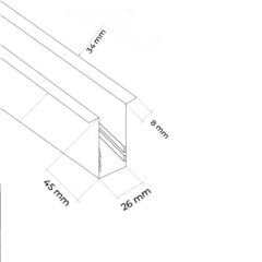 MOL6014-2 LUCA 2 METRE SIVA ALTI MAGNET RAY