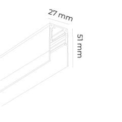 MOL6015 LORA 1 METRE SIVA ÜSTÜ MAGNET RAY
