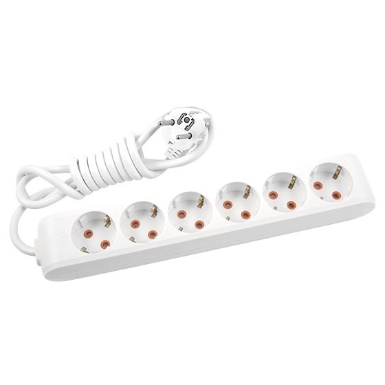 Viko Multi-Let Altılı Priz Topraklı Kablolu Çocuk Korumalı - 5 Metre - Beyaz